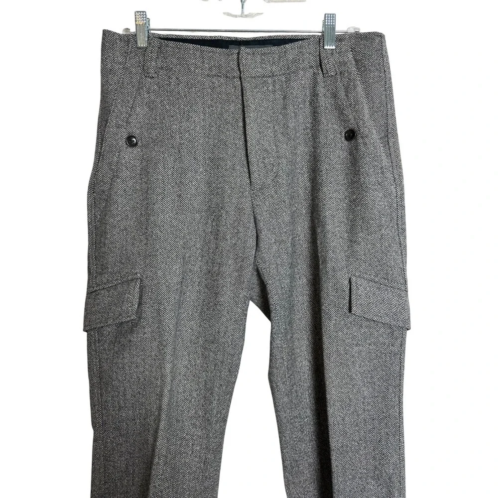 Banana‎ Republic Men's Herringbone Wool Blend Cargo Pants Size 32x32 Brown - Picture 2 of 14